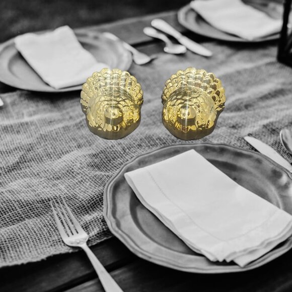 Home Essentials Gold Turkey Salt & Pepper Shaker Set - NIB - Picture 2 of 8